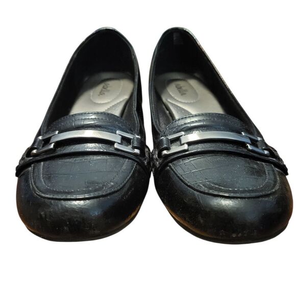 Abella Womens Black Loafers Faux Leather Casual, Size 9 - Picture 5 of 10